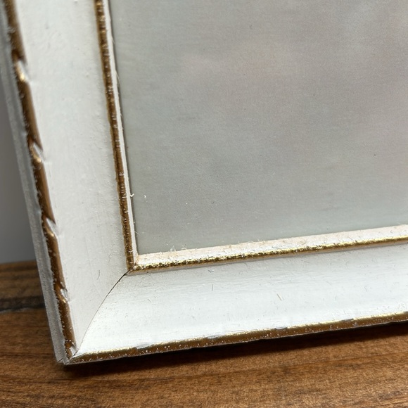 Vintage Wooden Framed Religious Print With Guardian Angel Gold Accents On Frame - Picture 6 of 14